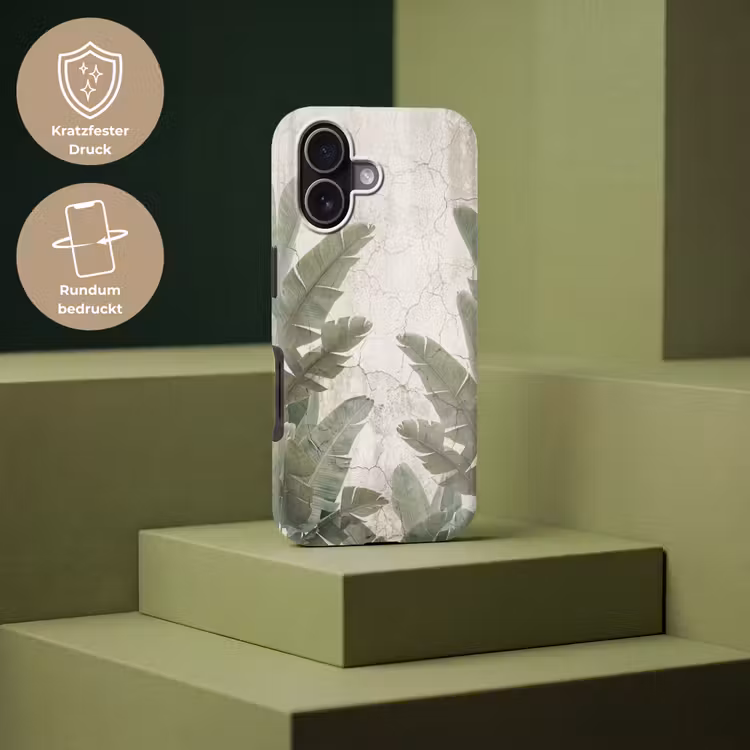 Bananenbladeren - Beton - Groen Toughcase MagSafe Apple iPhone 17 klein -USP_PrintM_DE