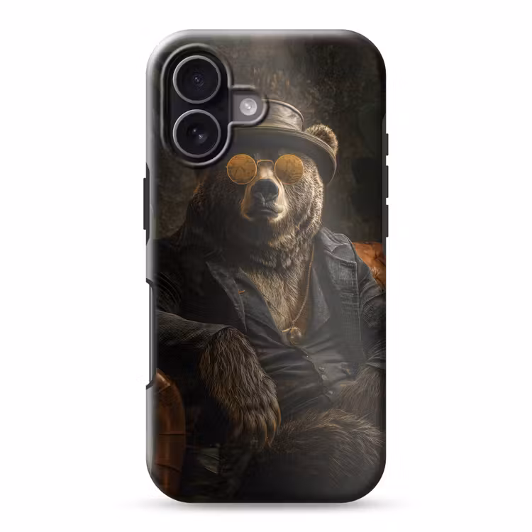 Beer - Bruin - Pak - Hoed Toughcase MagSafe Apple iPhone 17 klein -3d