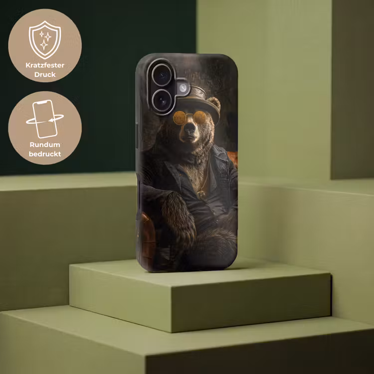 Beer - Bruin - Pak - Hoed Toughcase MagSafe Apple iPhone 17 klein -USP_PrintM_DE