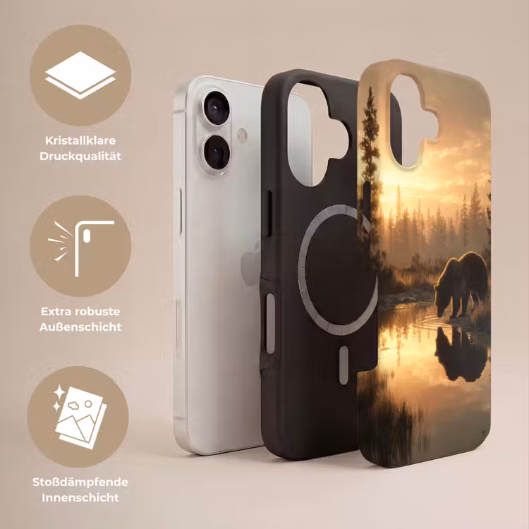 Beer - water - Bos - Ochtendlicht Toughcase MagSafe Apple iPhone 17 klein -USP_Lagen_DE