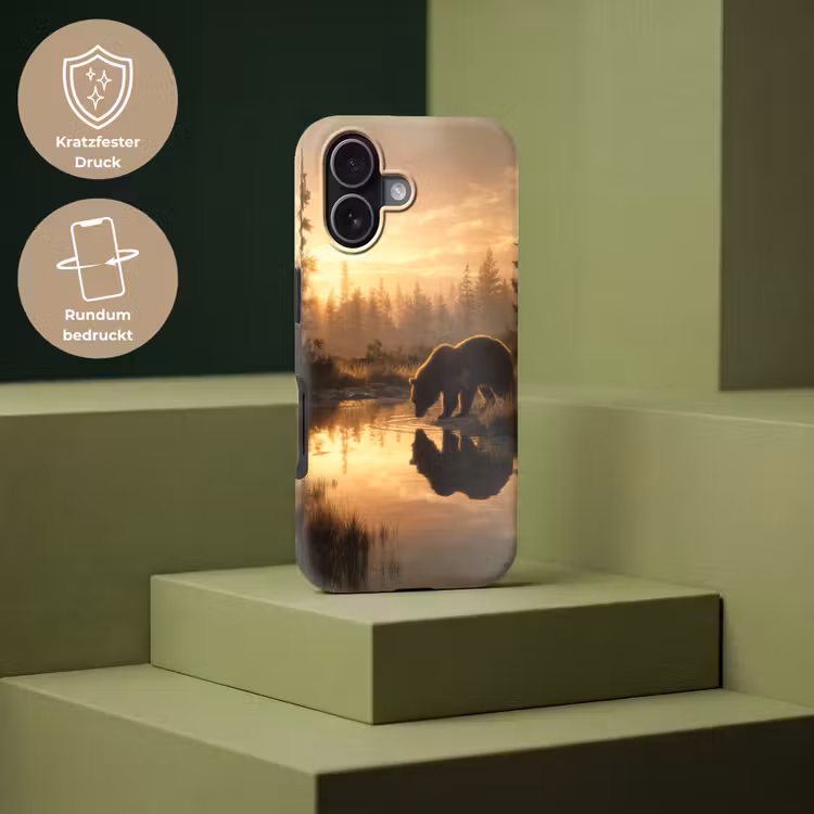 Beer - water - Bos - Ochtendlicht Toughcase MagSafe Apple iPhone 17 klein -USP_PrintM_DE
