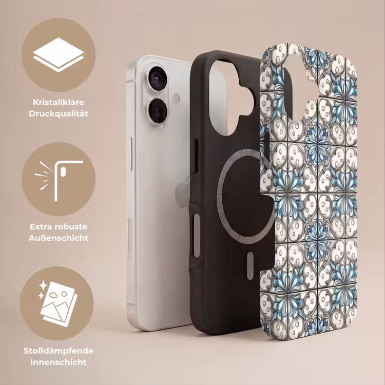 Barok - Tegel - Kleurrijk Toughcase MagSafe Apple iPhone 17 klein 1017 -USP_Lagen_DE