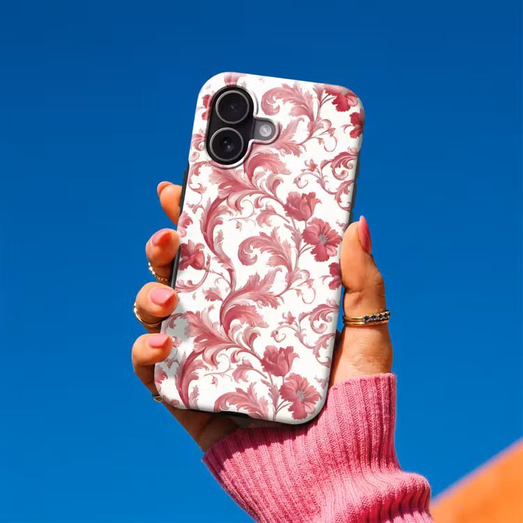 Barok - Patroon - Rood Toughcase MagSafe Apple iPhone 17 klein 1017 -Sfeer1V