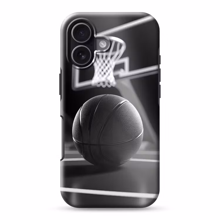 Basketbal - Basketbalveld - Lichtlijnen Toughcase MagSafe Apple iPhone 17 klein -3d