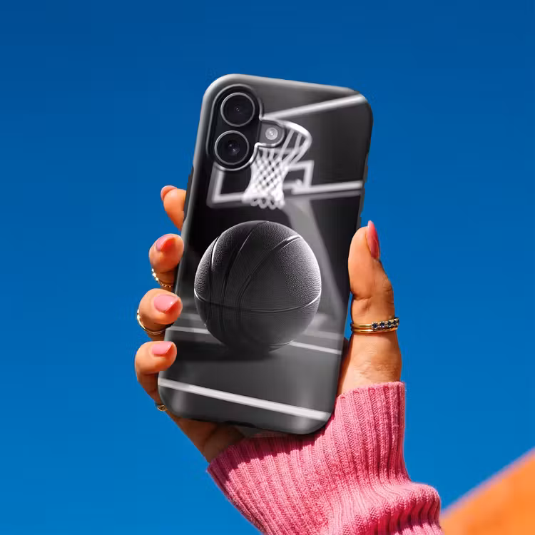 Basketbal - Basketbalveld - Lichtlijnen Toughcase MagSafe Apple iPhone 17 klein -Sfeer1V
