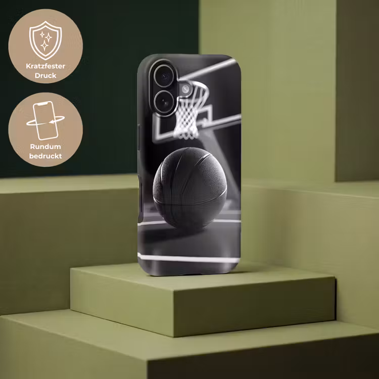 Basketbal - Basketbalveld - Lichtlijnen Toughcase MagSafe Apple iPhone 17 klein -USP_PrintM_DE