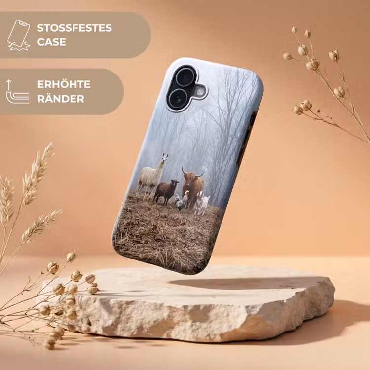Boerderijdieren - Groep - Mist - Natuur - Rustiek Toughcase MagSafe Apple iPhone 17 klein -USP_RandenV_DE