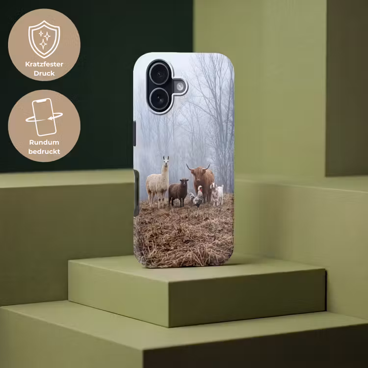 Boerderijdieren - Groep - Mist - Natuur - Rustiek Toughcase MagSafe Apple iPhone 17 klein -USP_PrintM_DE