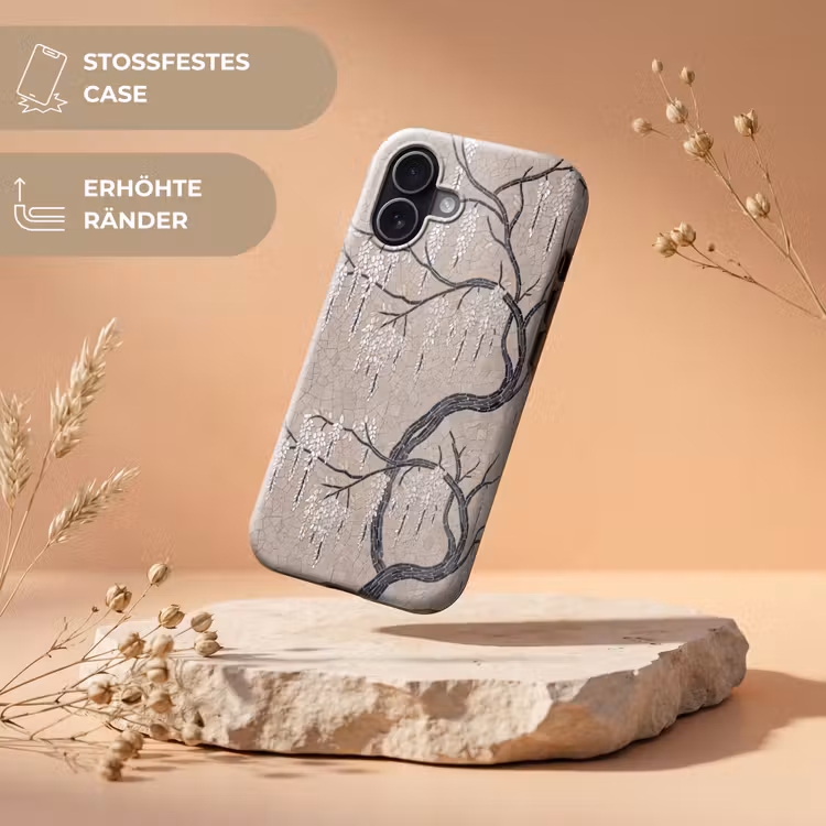 Boom - Bloemen - Mozaïek - Kunst - Wit Toughcase MagSafe Apple iPhone 17 klein -USP_RandenV_DE