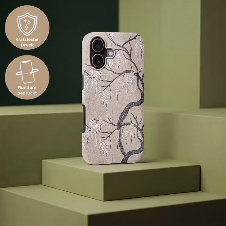 Boom - Bloemen - Mozaïek - Kunst - Wit Toughcase MagSafe Apple iPhone 17 klein -USP_PrintM_DE