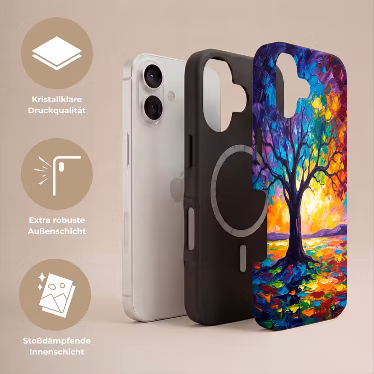 Boom - Landschap - Natuur - Abstract - Kleurrijk Toughcase MagSafe Apple iPhone 17 klein -USP_Lagen_DE