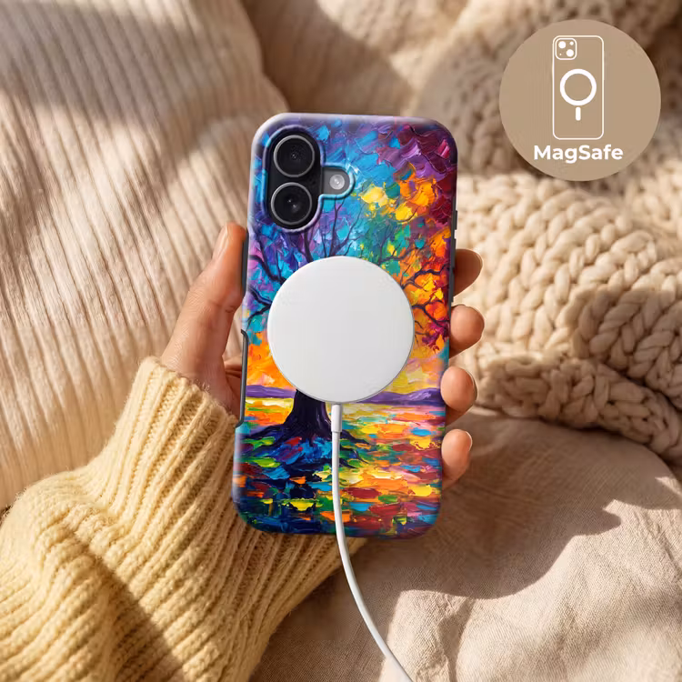 Boom - Landschap - Natuur - Abstract - Kleurrijk Toughcase MagSafe Apple iPhone 17 klein -USP_MagsafeV