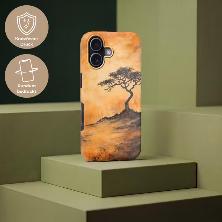 Boom - Landschap - Oranje Toughcase MagSafe Apple iPhone 17 klein -USP_PrintM_DE