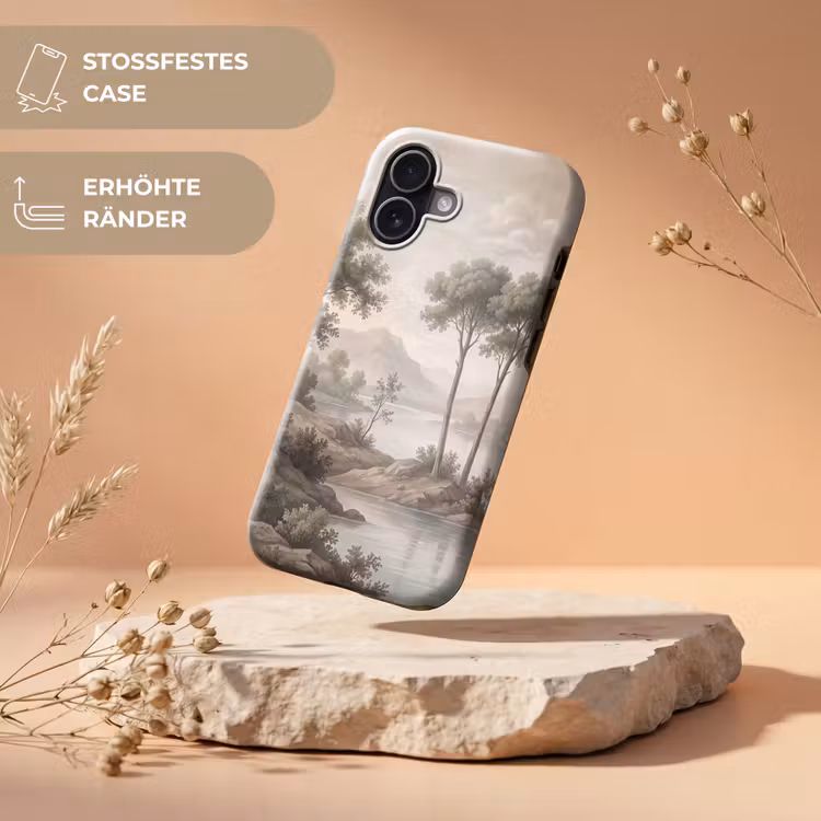 Bomen - Meer - Bergen - Illustratie Toughcase MagSafe Apple iPhone 17 klein -USP_RandenV_DE