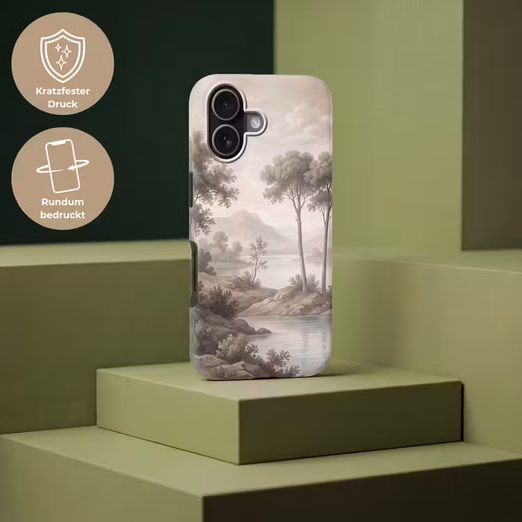 Bomen - Meer - Bergen - Illustratie Toughcase MagSafe Apple iPhone 17 klein -USP_PrintM_DE