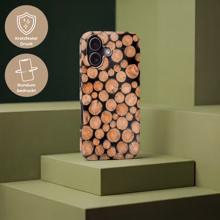 Houtblokken - Textuur - Patroon - Bruin - Rustiek Toughcase MagSafe Apple iPhone 17 klein -USP_PrintM_DE