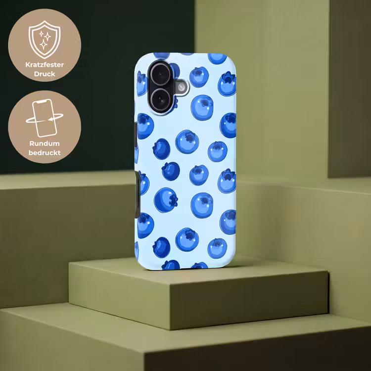 Bessen - Modern - Blauw Toughcase MagSafe Apple iPhone 17 klein 1017 -USP_PrintM_DE