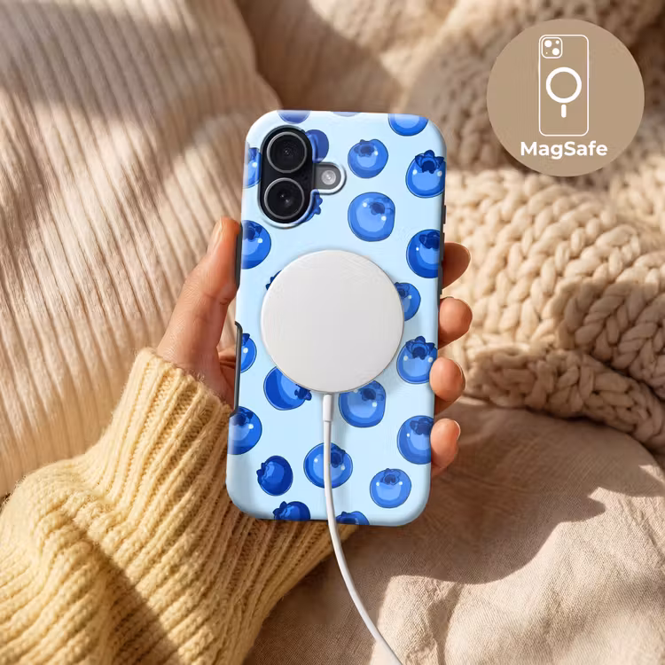 Bessen - Modern - Blauw Toughcase MagSafe Apple iPhone 17 klein 1017 -USP_MagsafeV
