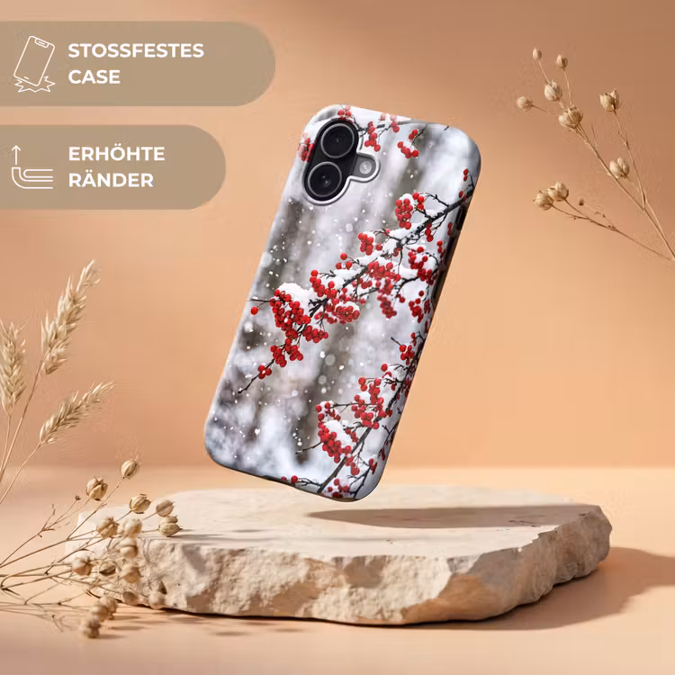 Bessen - Takken - Sneeuw - Winter - Kleurrijk Toughcase MagSafe Apple iPhone 17 klein -USP_RandenV_DE