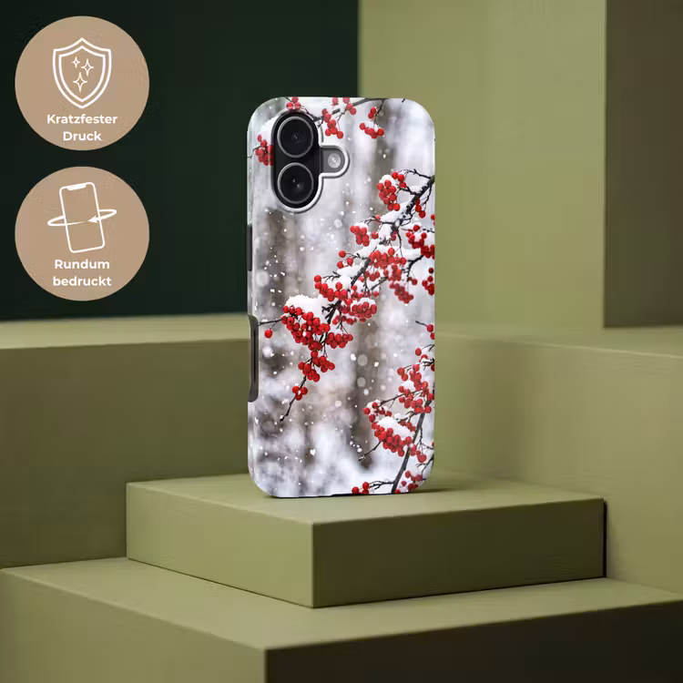 Bessen - Takken - Sneeuw - Winter - Kleurrijk Toughcase MagSafe Apple iPhone 17 klein -USP_PrintM_DE