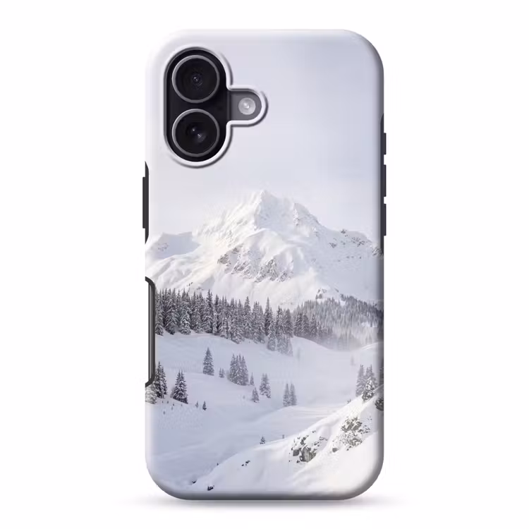 Berg - Sneeuw - Winter - Natuur - Wit Toughcase MagSafe Apple iPhone 17 klein -3d
