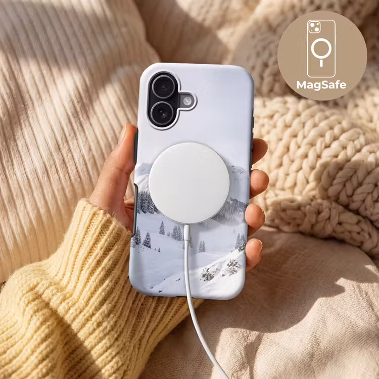 Berg - Sneeuw - Winter - Natuur - Wit Toughcase MagSafe Apple iPhone 17 klein -USP_MagsafeV