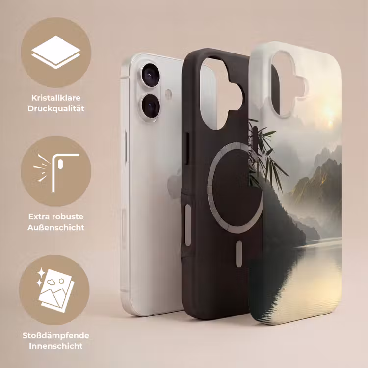 Bergen - Water - Mist - Natuur - Landschap Toughcase MagSafe Apple iPhone 17 klein -USP_Lagen_DE