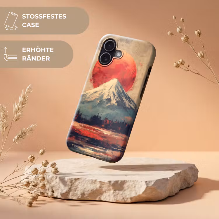 Bergtop - Sneeuw - Zon Toughcase MagSafe Apple iPhone 17 klein -USP_RandenV_DE