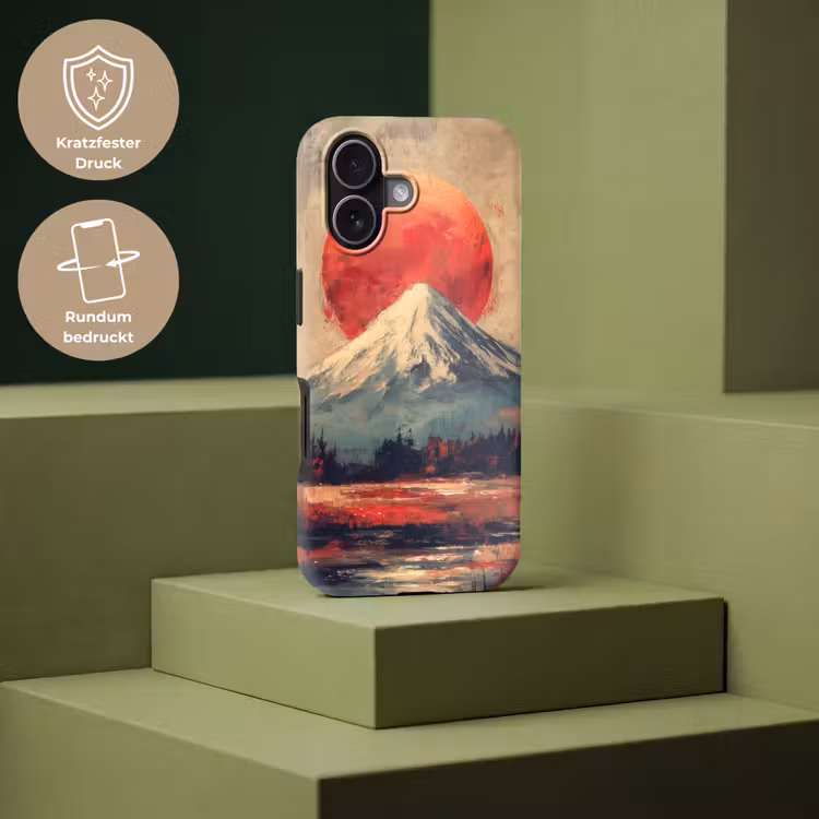 Bergtop - Sneeuw - Zon Toughcase MagSafe Apple iPhone 17 klein -USP_PrintM_DE