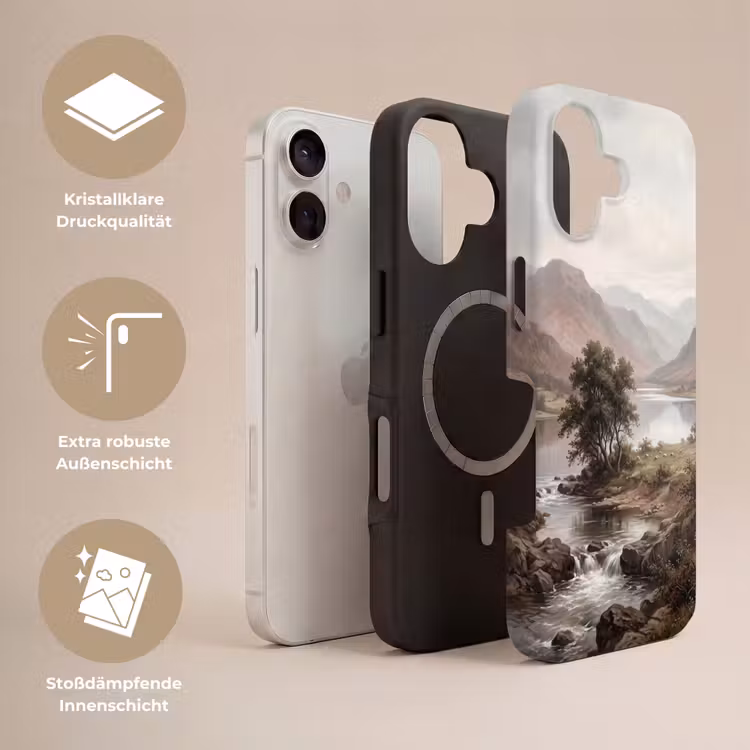 Berglandschap - Meer - Bergen - Vallei - Klassiek Toughcase MagSafe Apple iPhone 17 klein -USP_Lagen_DE