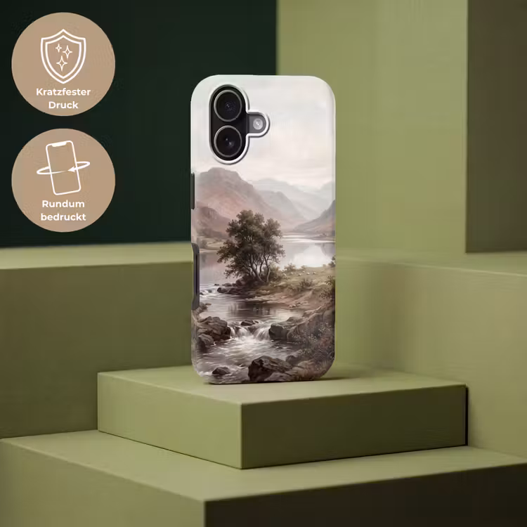 Berglandschap - Meer - Bergen - Vallei - Klassiek Toughcase MagSafe Apple iPhone 17 klein -USP_PrintM_DE