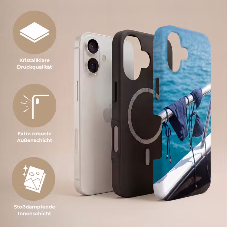 Bikini - Reling - Zee - Zomer - Blauw Toughcase MagSafe Apple iPhone 17 klein -USP_Lagen_DE