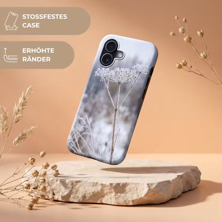 Schermbloem - Rijp - Kristallen - Winter - Delicaat Toughcase MagSafe Apple iPhone 17 klein -USP_RandenV_DE