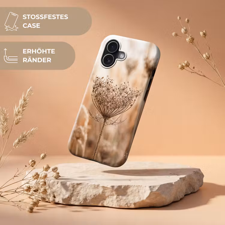 Schermbloem - Droogbloem - Winter - Beige - Minimalistisch Toughcase MagSafe Apple iPhone 17 klein -USP_RandenV_DE