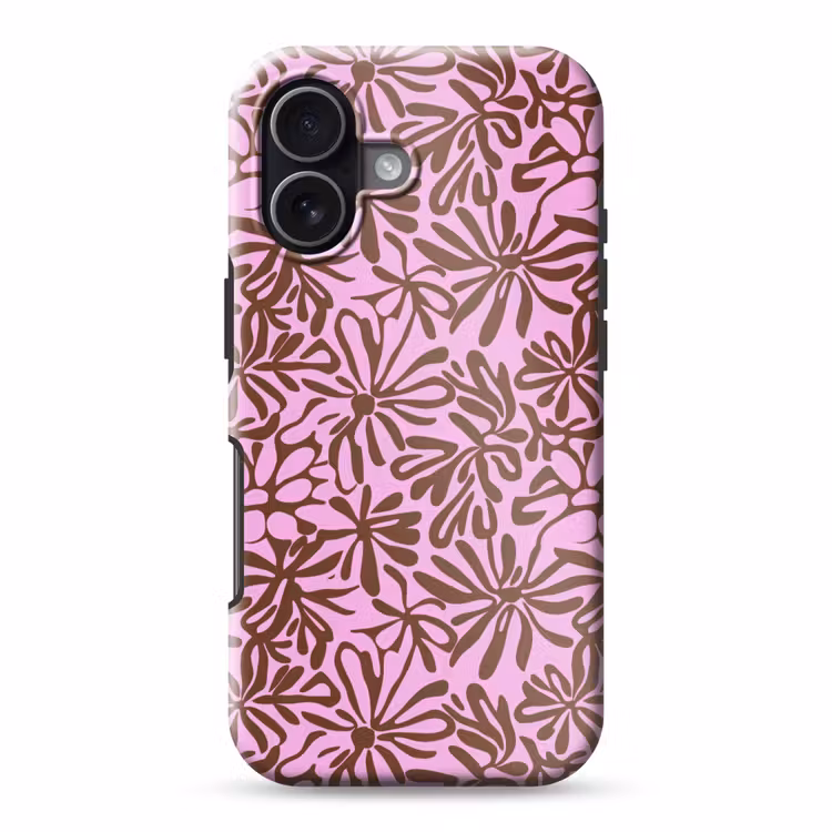 Organisch - Patroon - Roze Toughcase MagSafe Apple iPhone 17 klein 1017 -3d