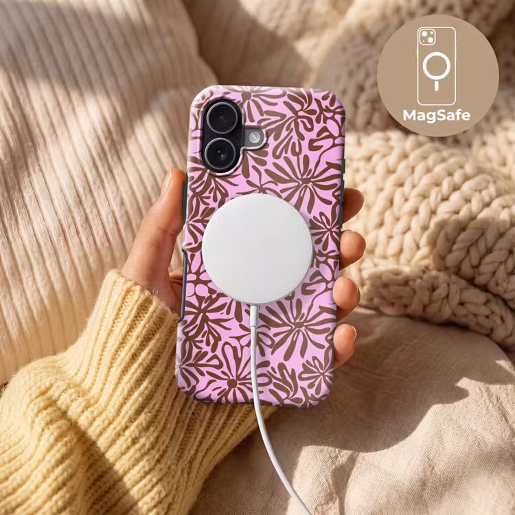 Organisch - Patroon - Roze Toughcase MagSafe Apple iPhone 17 klein 1017 -USP_MagsafeV