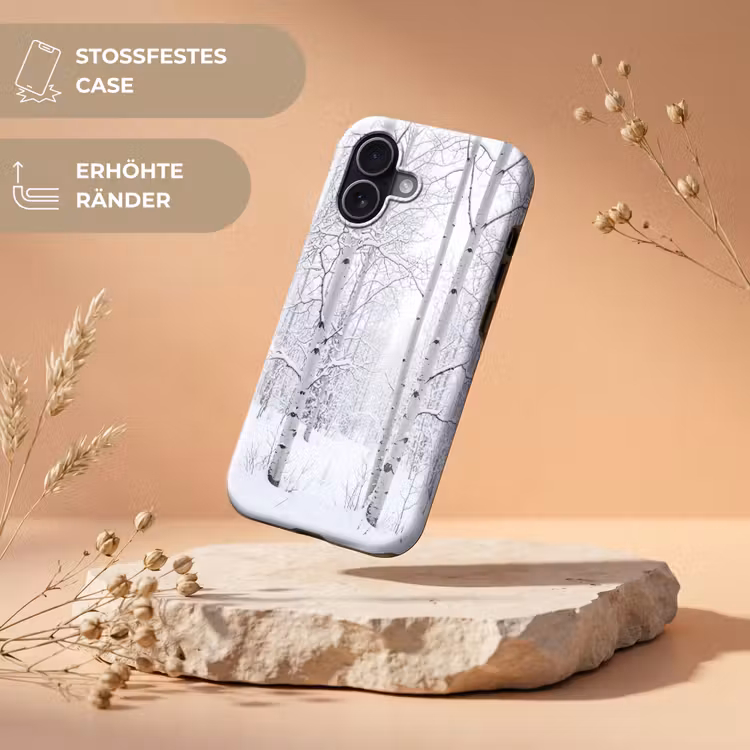 Berkenbomen - Sneeuw - Winter - Bos - Wit Toughcase MagSafe Apple iPhone 17 klein -USP_RandenV_DE
