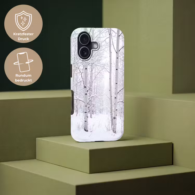 Berkenbomen - Sneeuw - Winter - Bos - Wit Toughcase MagSafe Apple iPhone 17 klein -USP_PrintM_DE