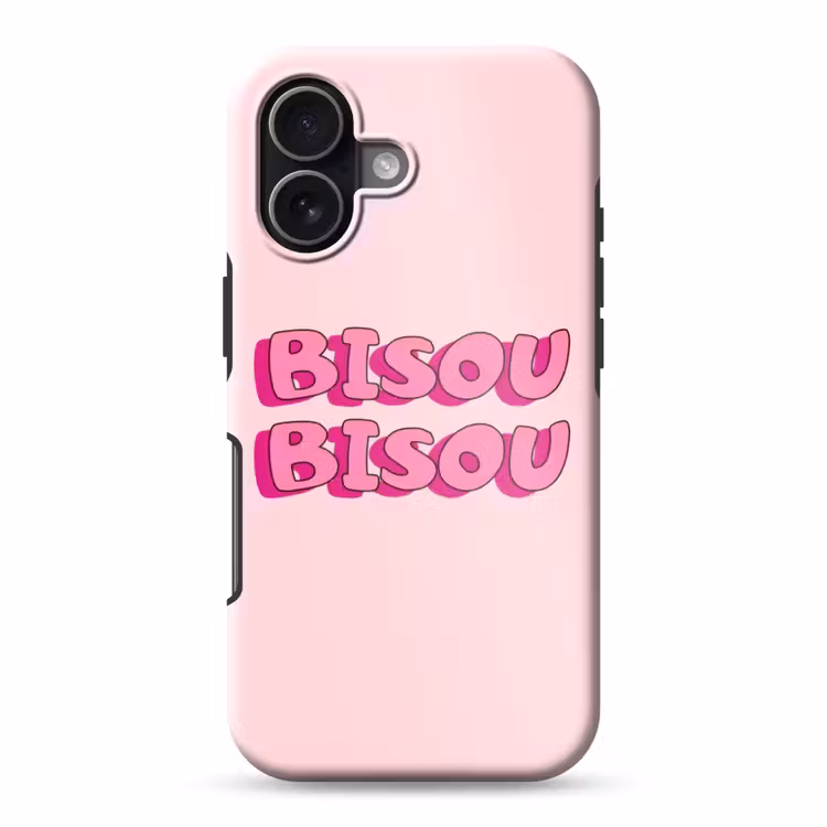 Bisou - Roze - Schaduw Toughcase MagSafe Apple iPhone 17 klein -3d