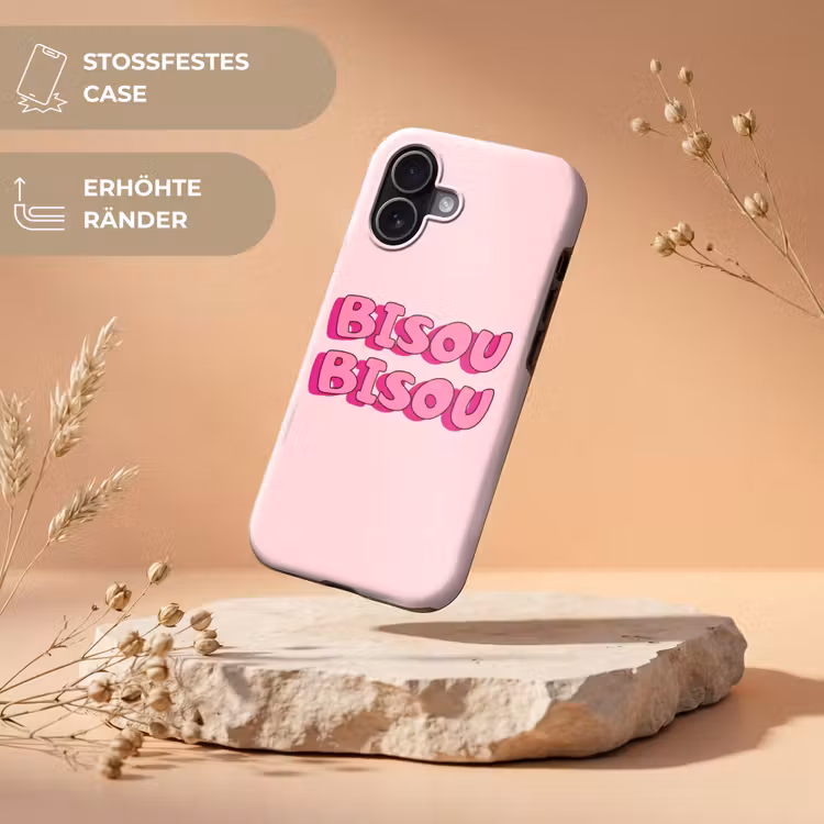 Bisou - Roze - Schaduw Toughcase MagSafe Apple iPhone 17 klein -USP_RandenV_DE