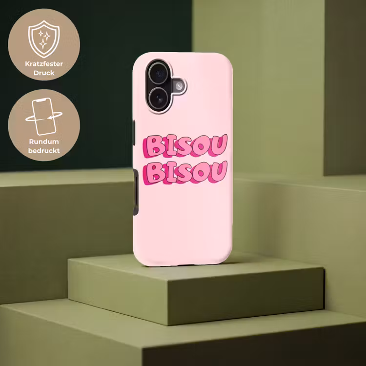 Bisou - Roze - Schaduw Toughcase MagSafe Apple iPhone 17 klein -USP_PrintM_DE