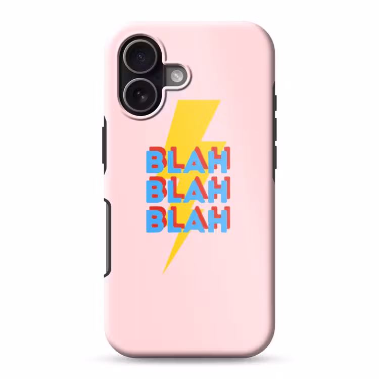 Blah - Bliksem - Roze Toughcase MagSafe Apple iPhone 17 klein -3d