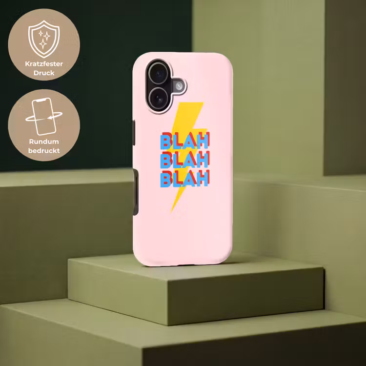 Blah - Bliksem - Roze Toughcase MagSafe Apple iPhone 17 klein -USP_PrintM_DE