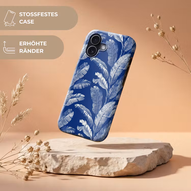 Blad - Palm - Blauw Toughcase MagSafe Apple iPhone 17 klein 1017 -USP_RandenV_DE