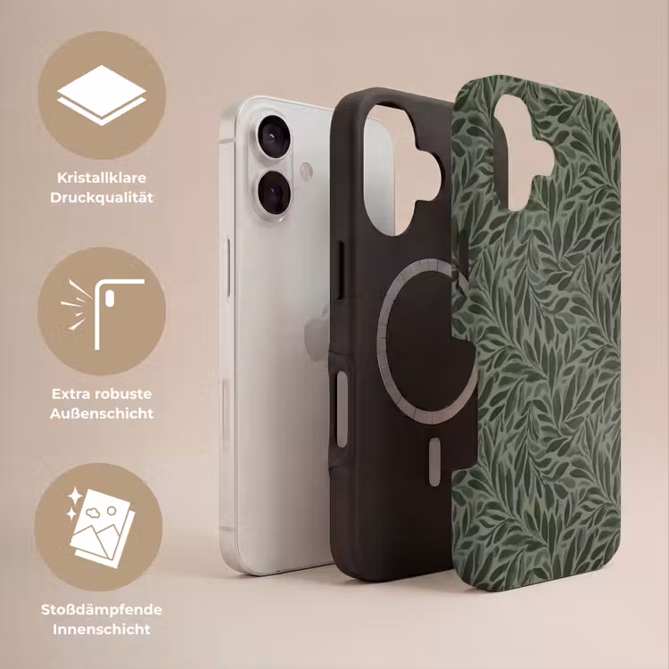 Bladeren - Organisch - Groen Toughcase MagSafe Apple iPhone 17 klein 1017 -USP_Lagen_DE