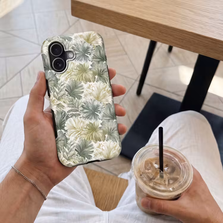 Bladeren - Botanisch - Groen Toughcase MagSafe Apple iPhone 17 klein 1017 -Sfeer1M