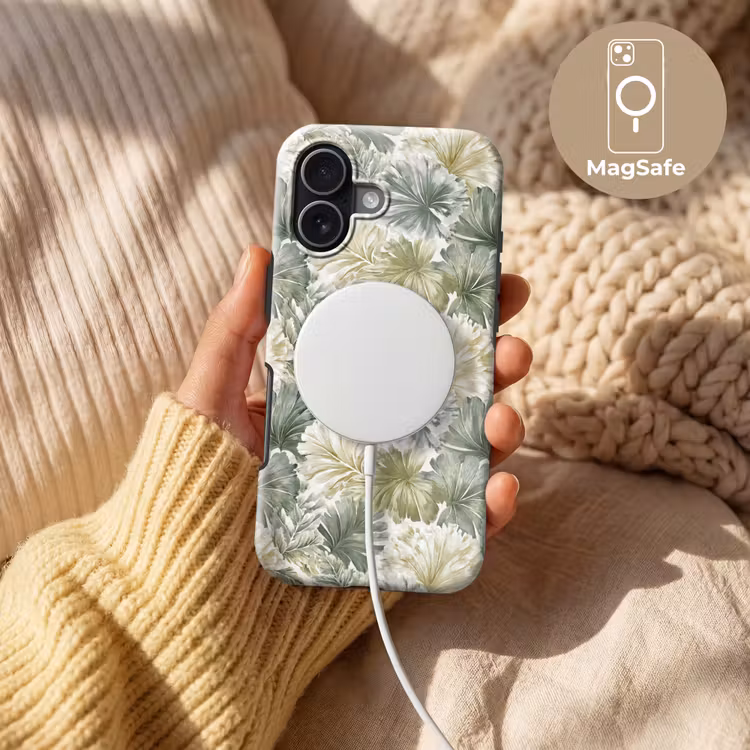 Bladeren - Botanisch - Groen Toughcase MagSafe Apple iPhone 17 klein 1017 -USP_MagsafeV