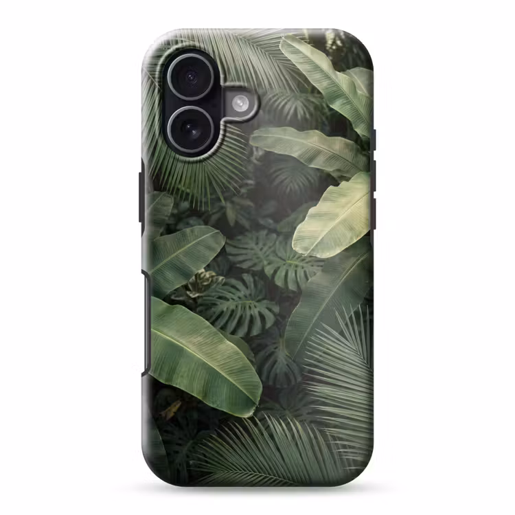 Bladeren - Groen - Tropisch - Natuur Toughcase MagSafe Apple iPhone 17 klein -3d