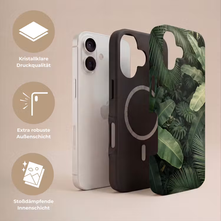 Bladeren - Groen - Tropisch - Natuur Toughcase MagSafe Apple iPhone 17 klein -USP_Lagen_DE