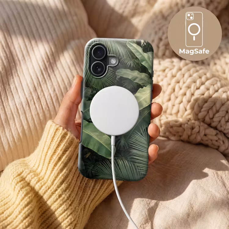 Bladeren - Groen - Tropisch - Natuur Toughcase MagSafe Apple iPhone 17 klein -USP_MagsafeV